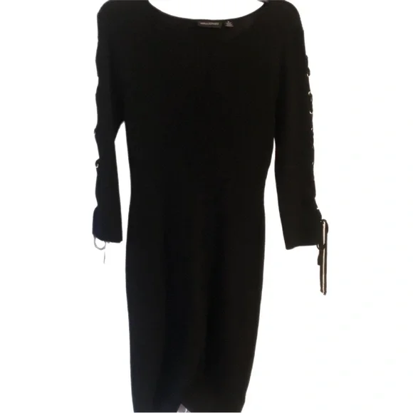 black midi dress fancy 100% Cotton Black Midi Dress - All Dresses